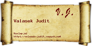 Valasek Judit névjegykártya